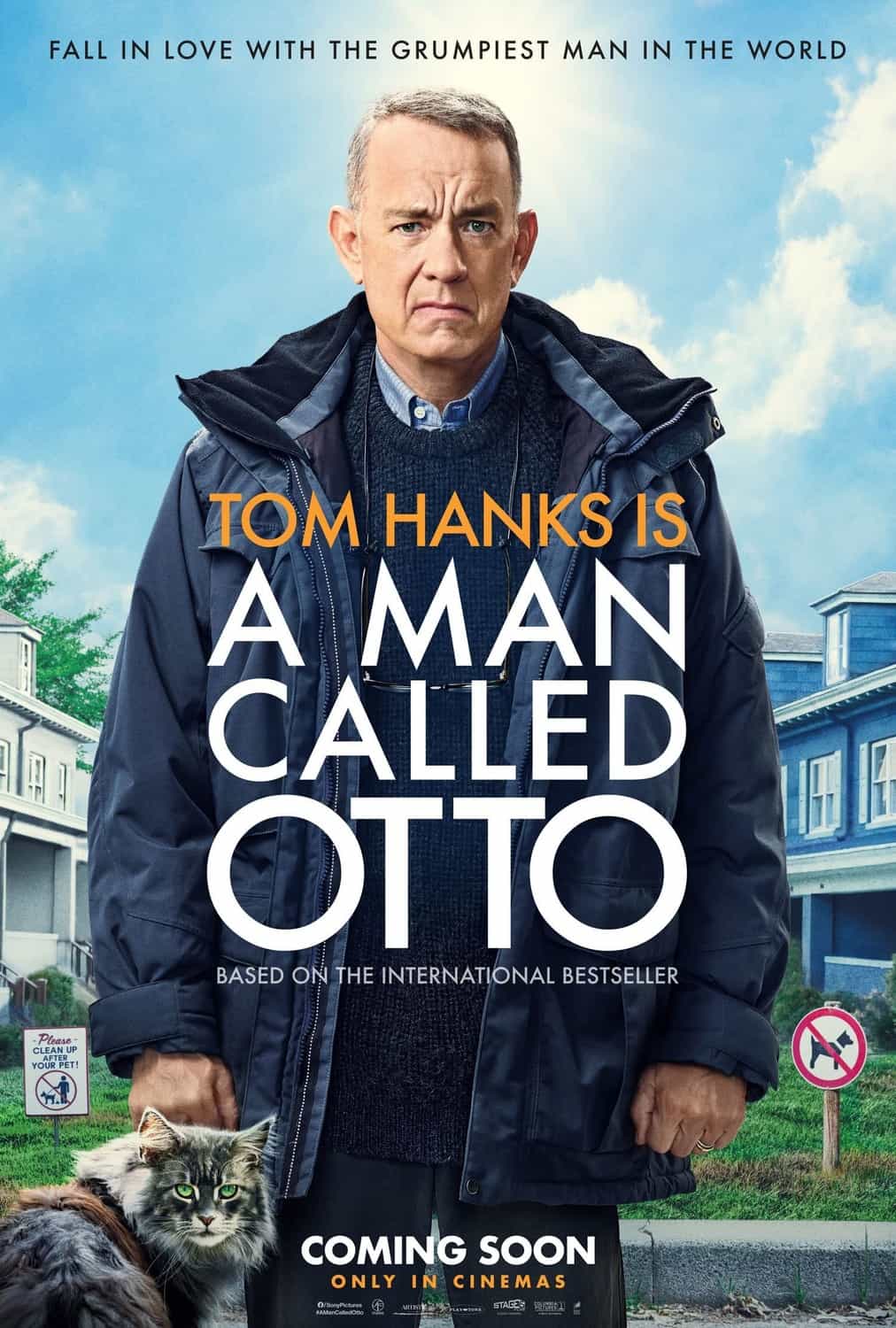 New poster released for A Man Called Otto starring Tom Hanks - movie UK release date 6th January 2023 #amancalledotto