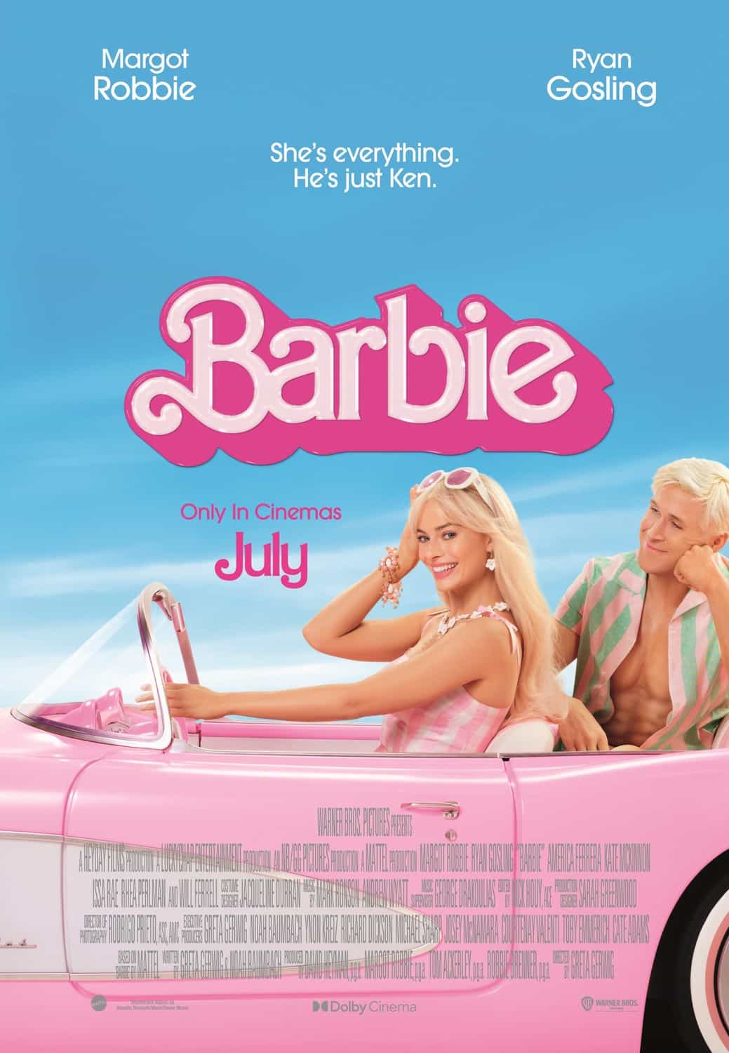 The first trailer and poster released for Barbie starring Margot Robbie - movie UK release date 21st July 2023 #barbie
