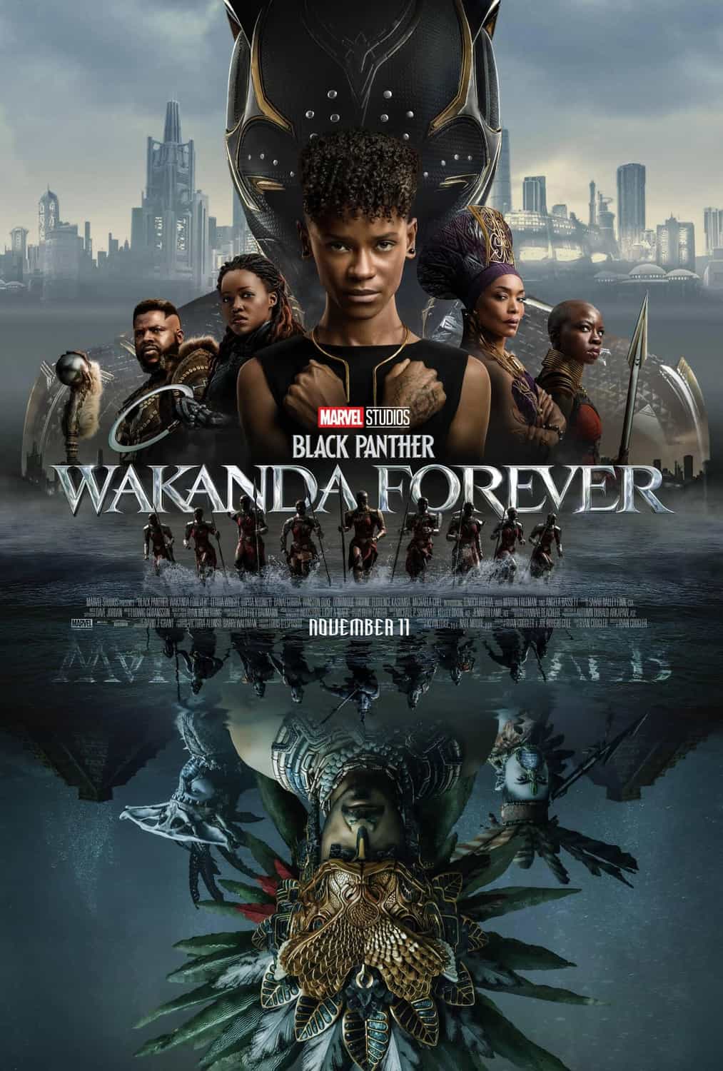 First trailer and poster released for Black Panther: Wakanda Forever starring Martin Freeman - movie UK release date 11th November 2022 #blackpantherwakandaforever