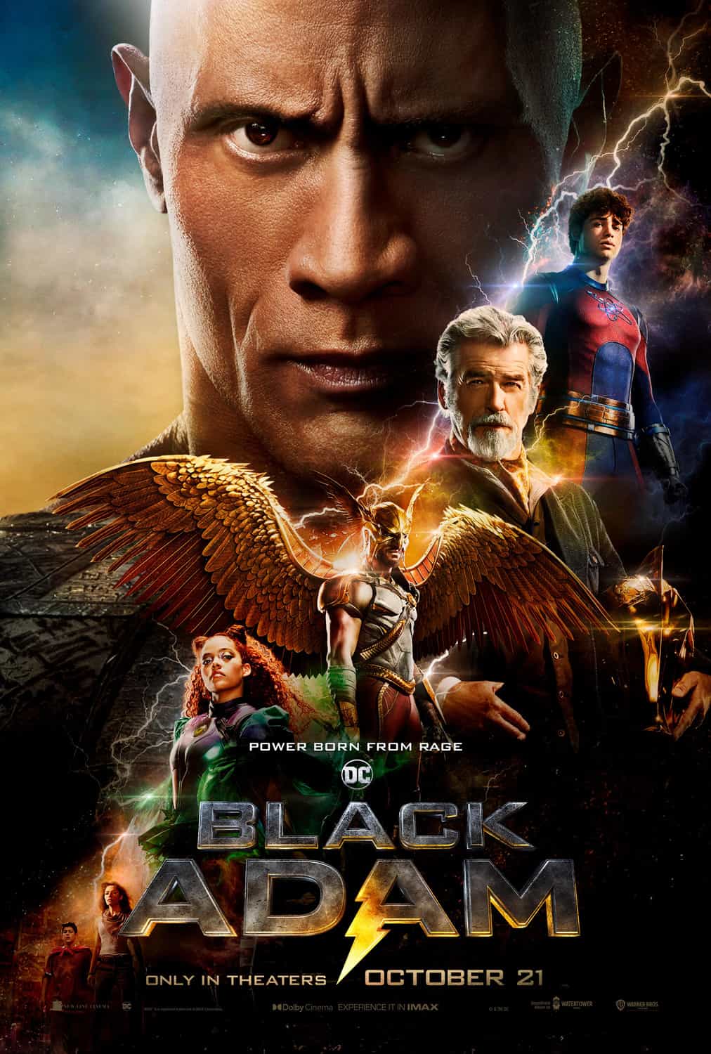 First trailer and poster for Black Adam starring Dwayne Johnson - movie UK release date 21st October 2022 #blackadam
