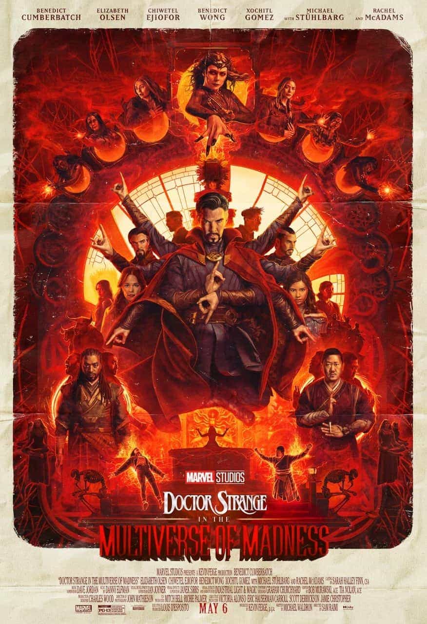 New poster released for Doctor Strange In the Multiverse of Madness starring Benedict Cumberbatch - movie UK release date 6th May 2022 #doctorstrangeinthemultiverseofmadness