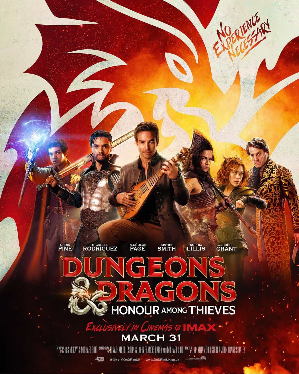 New poster released for Dungeons and Dragons: Honor Among Thieves starring Chris Pine - movie UK release date 3rd March 2023 #dungeonsanddragonshonoramongthieves