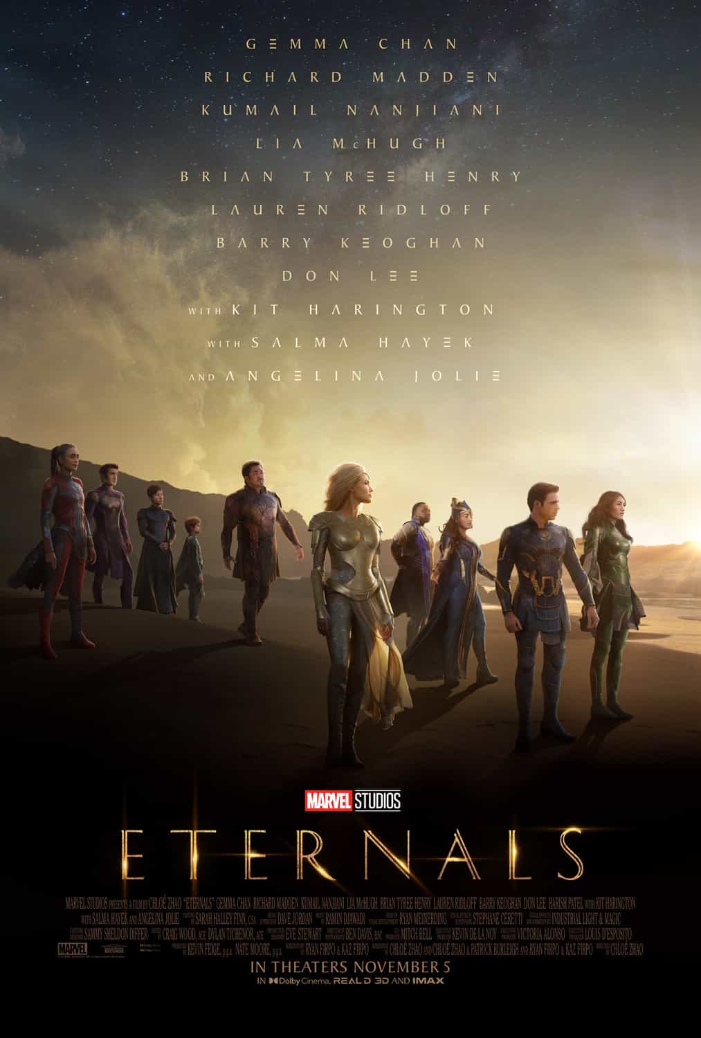 UK Box Office Weekend Report 5th - 7th November 2021:  Eternals from Marvel Studios makes its debut at the top with a 5.5 million pound opening weekend