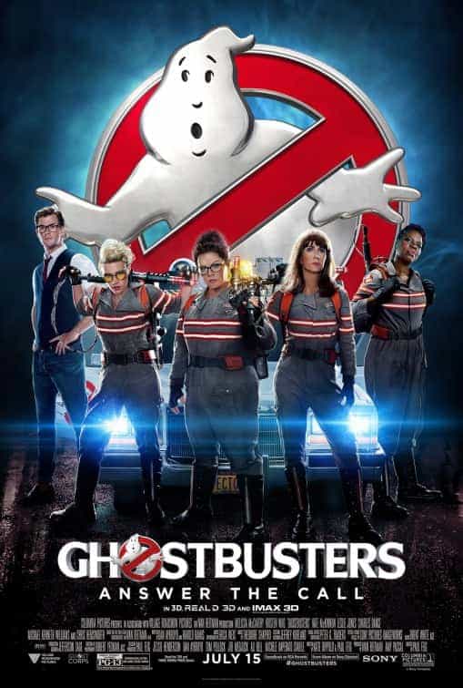 UK Box Office Weekend 15 July 2016:  Ghostbusters removes pets at the top of the charts