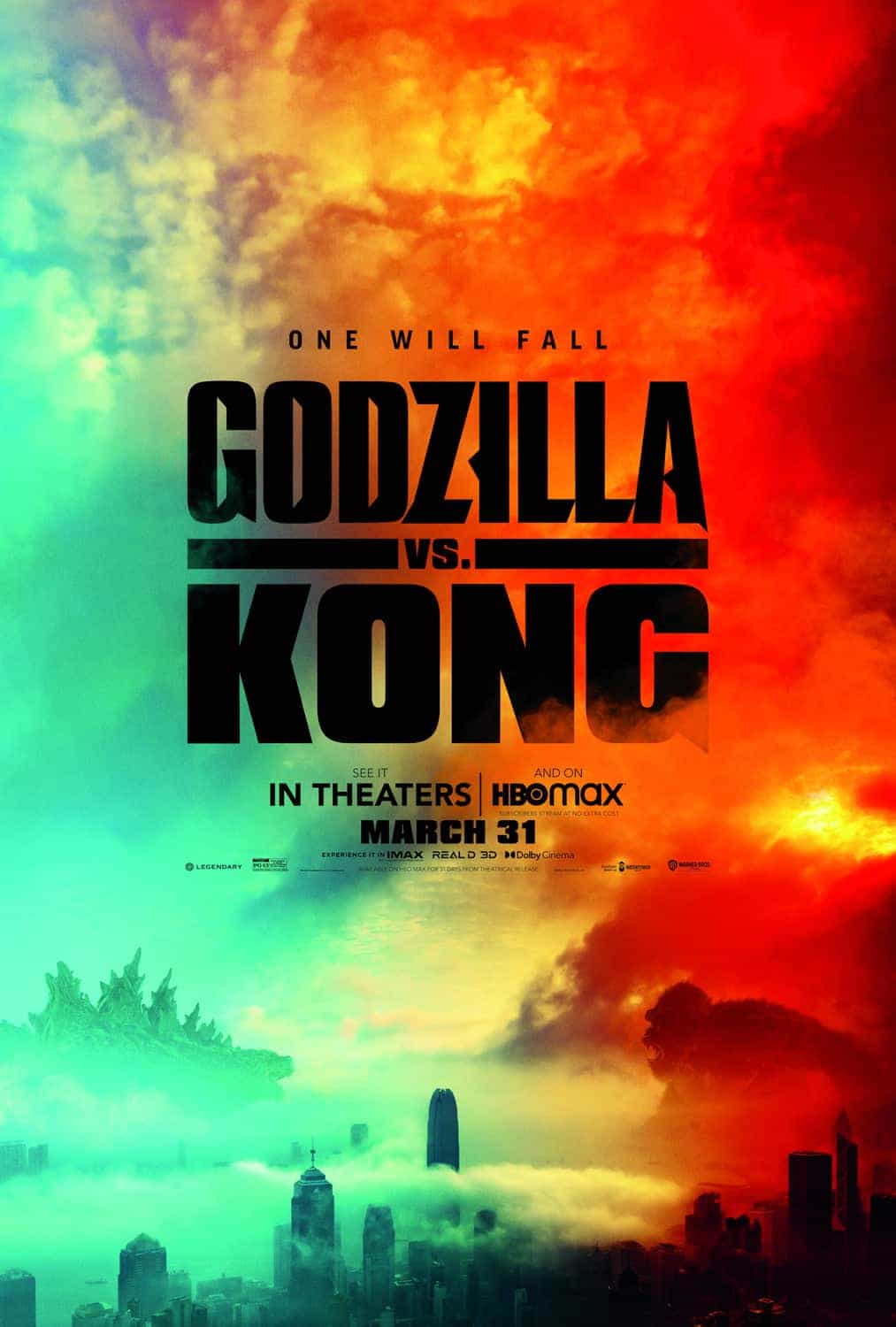 New poster release for Godzilla Vs. Kong starring Alexander Skarsgard - movie release date 21st March 2021