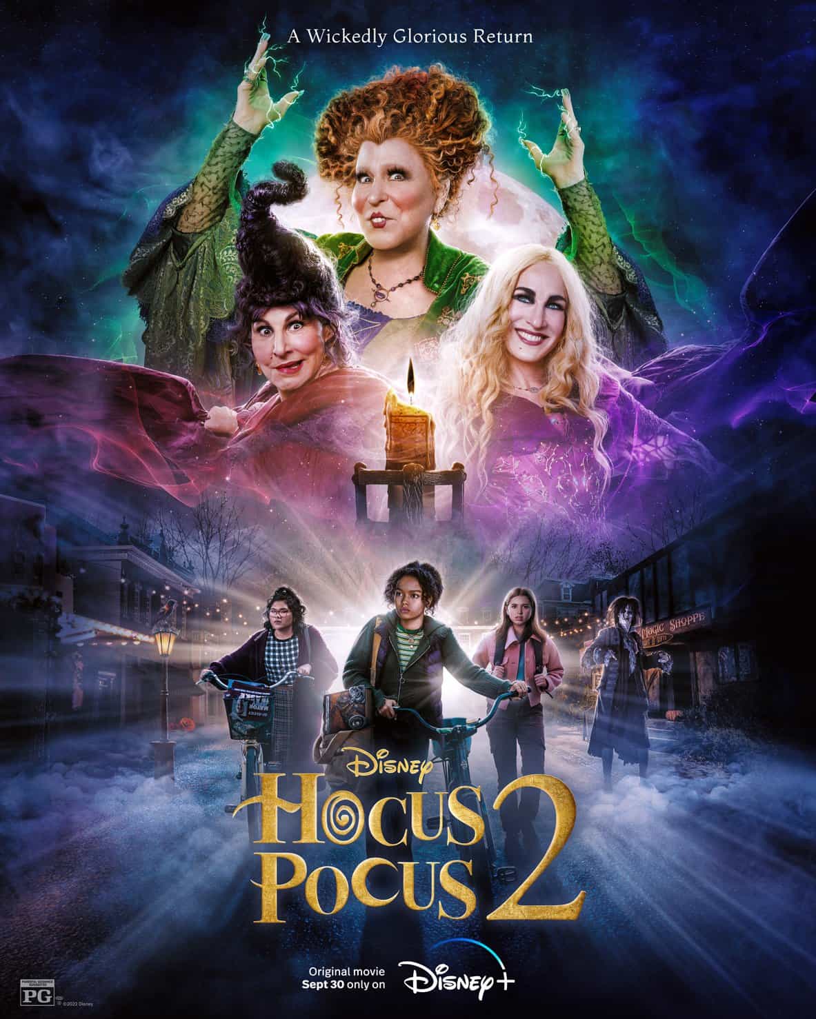 New poster released for Hocus Pocus 2 starring Sarah Jessica Parker - movie UK release date 30th September 2022 #hocuspocus2