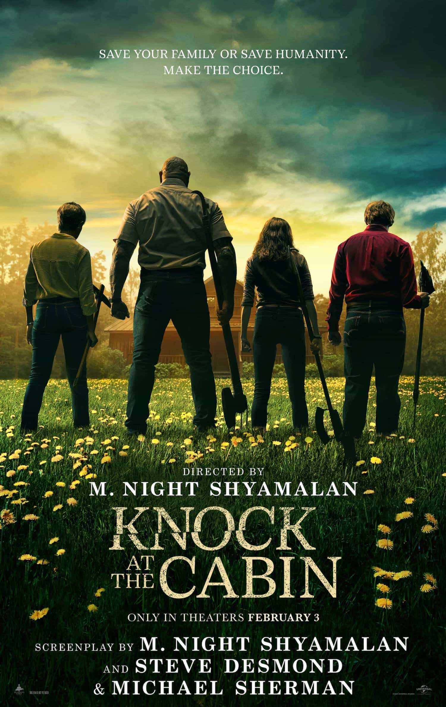 Knock at the Cabin has been given a 15 age rating in the UK for strong threat, violence, language, suicide
