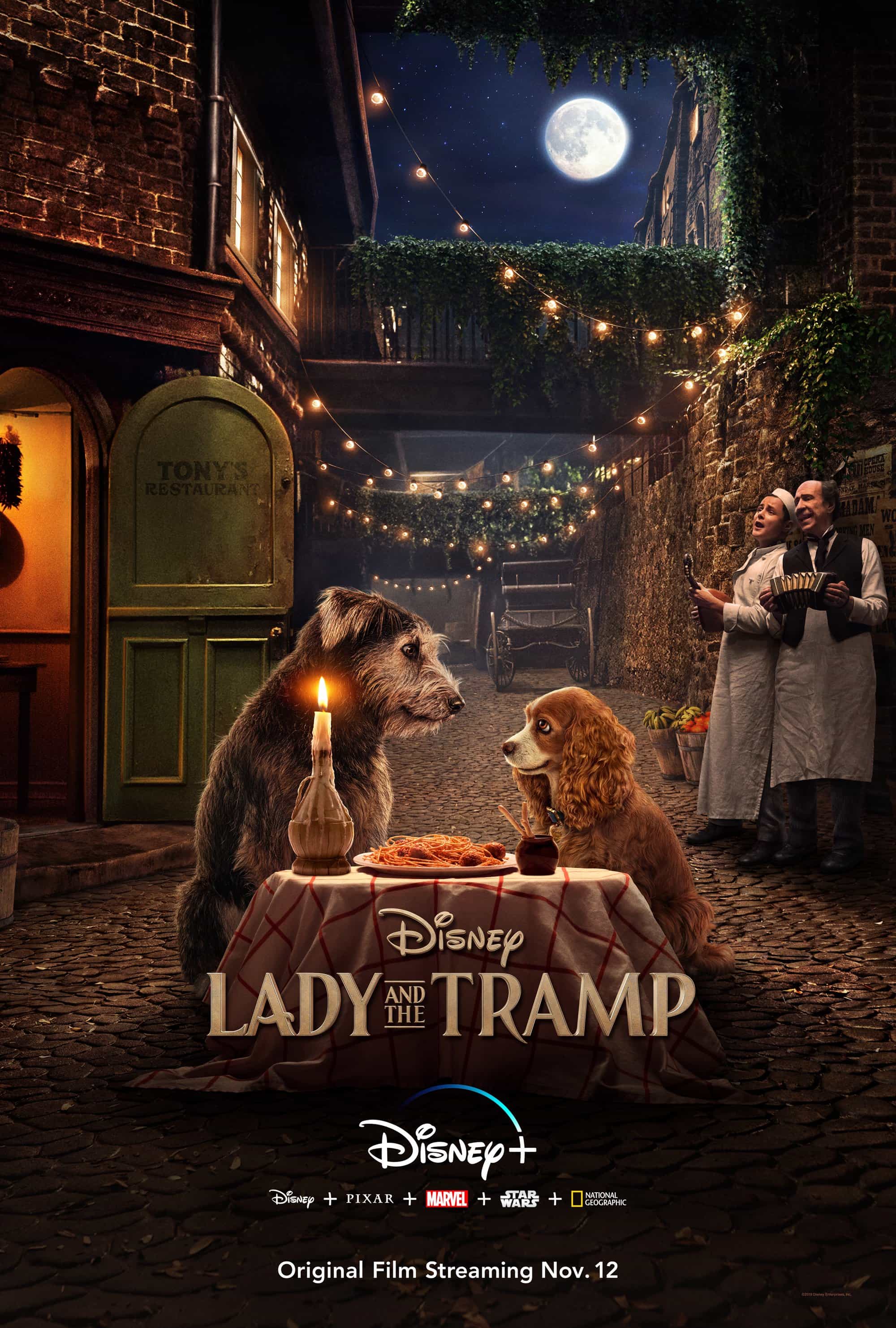D23:  Disney release a poster for the remake of Lady And The Tramp - streaming on Disney+ November 12