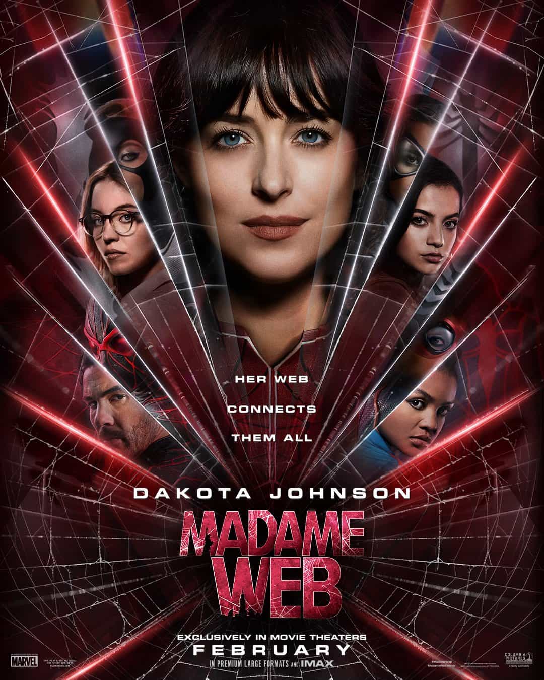 Check out the new poster for upcoming movie Madame Web which stars Dakota Johnson and Sydney Sweeney - movie UK release date 16th February 2024 #madameweb