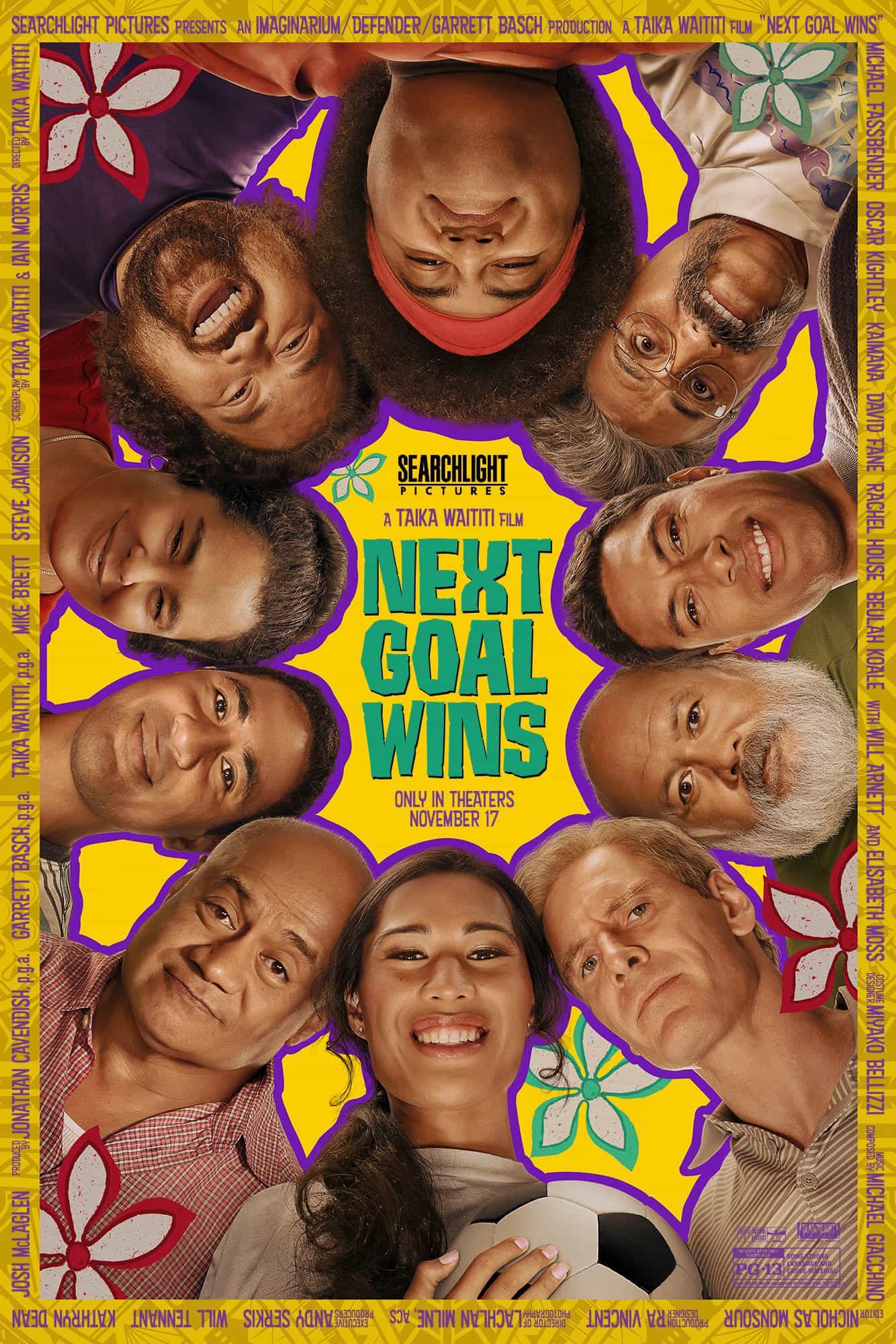 New poster has been released for Next Goal Wins which stars Elisabeth Moss and Michael Fassbender - movie UK release date 22nd September 2023 #nextgoalwins