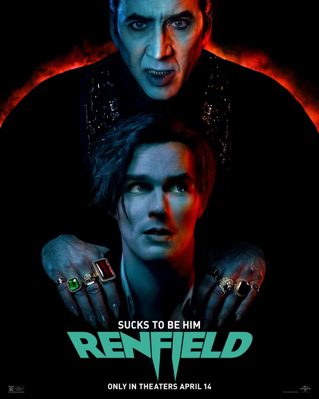 A new trailer and poster released for Renfield starring Nicolas Cage - movie UK release date 14th April 2023 #renfield