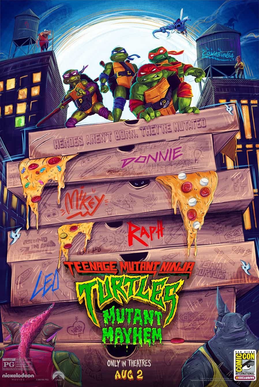 This weeks UK new movie preview 4th August 2023 - Teenage Mutant Ninja Turtles: Mutant Mayhem, Just Super, Meg 2: The Trench and Joy Ride - #teenagemutantninjaturtlesmutantmayhem #justsuper #meg2thetrench #joyride