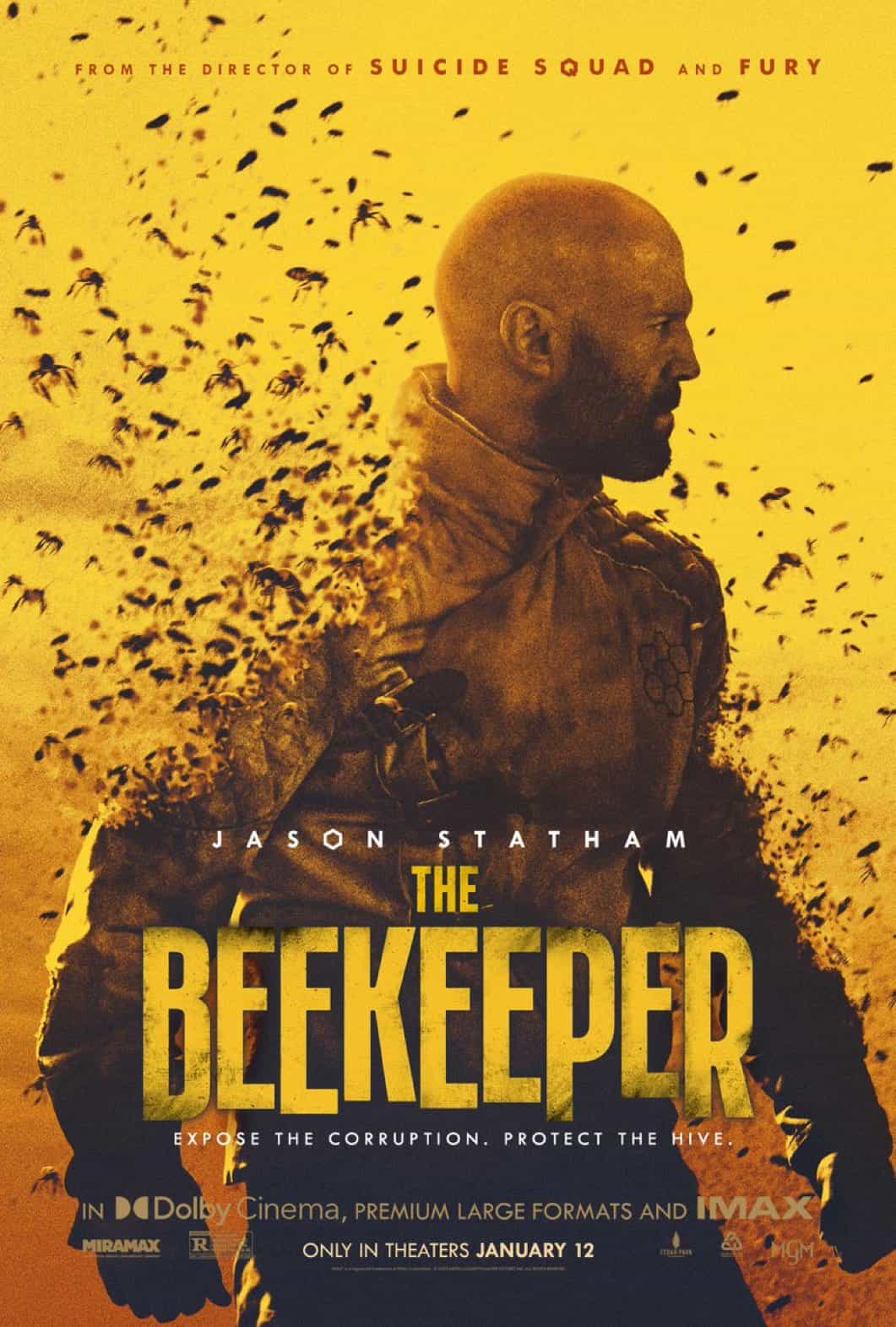 Global Box Office Weekend Report 19th - 21st January 2024:  The Beekeeper starring Jason Statham goes to the top of the global box office on its second weekend of release 