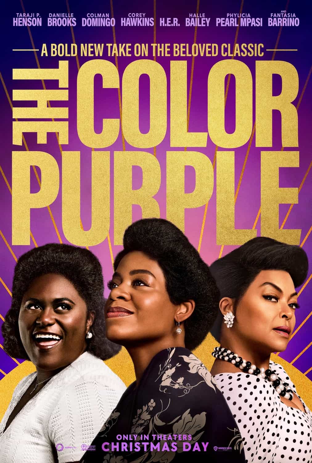 New poster has been released for The Colour Purple which stars Taraji P. Henson and Danielle Brooks - movie UK release date 26th January 2024 #thecolourpurple