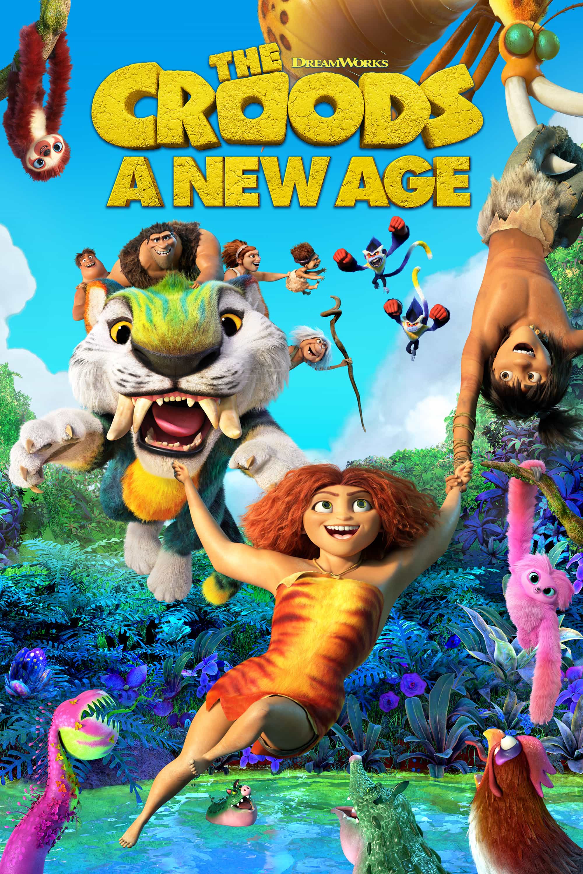 New poster release for The Croods A New Age starring Nicolas Cage - movie release date 29th January 2021