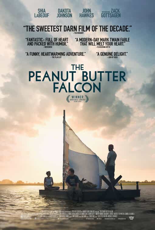 The Peanut Butter Falcon is given a 12A age rating in the UK for moderate violence, threat, discrimination, infrequent strong language