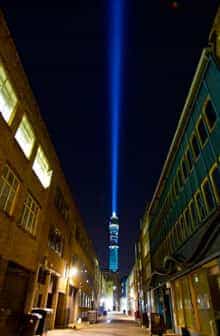 May the Force BT with You?  BT tower becomes giant Lightsaber